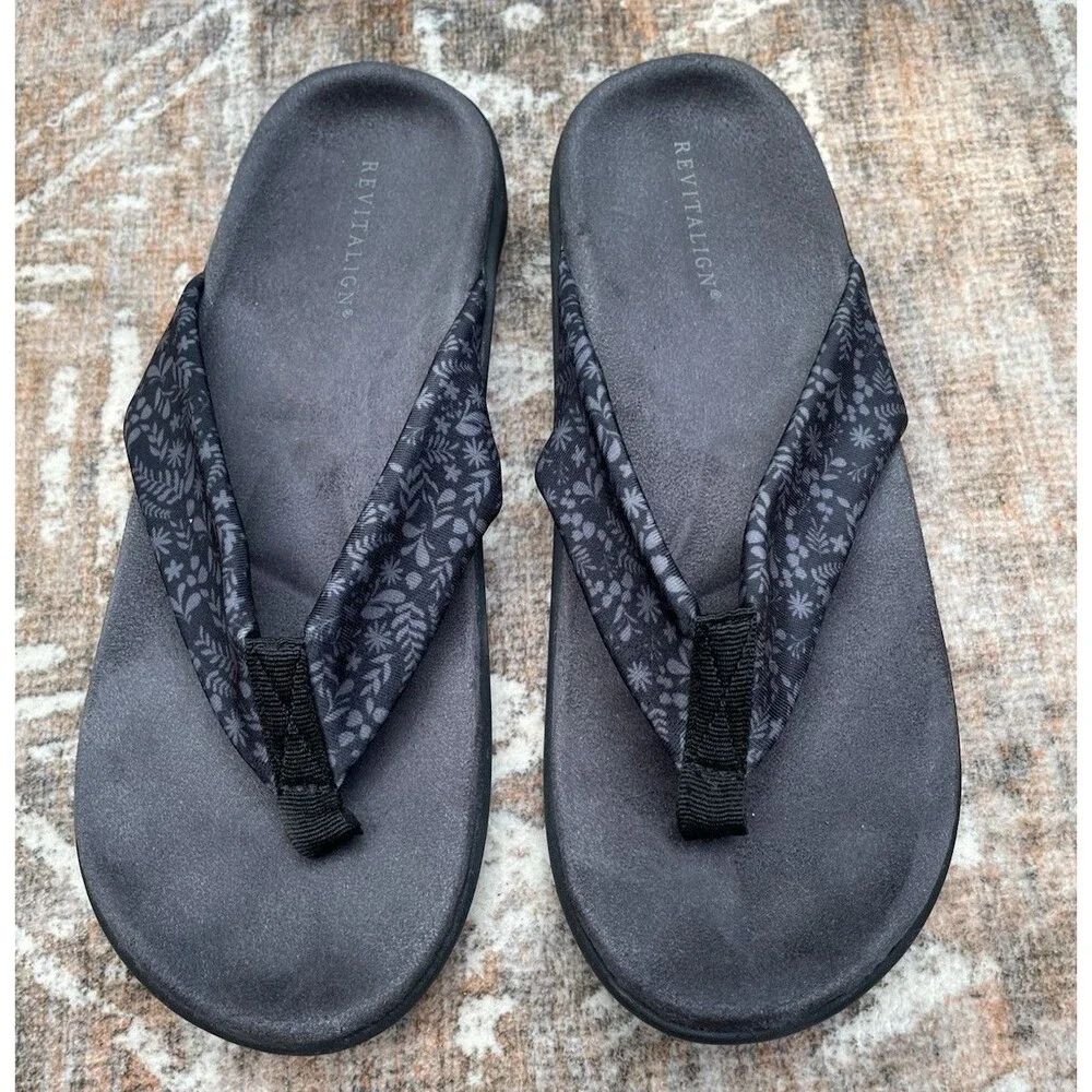 Comfort Recovery Orthotic Memory Foam Flip Flops Arch Support Revitalign US 11D